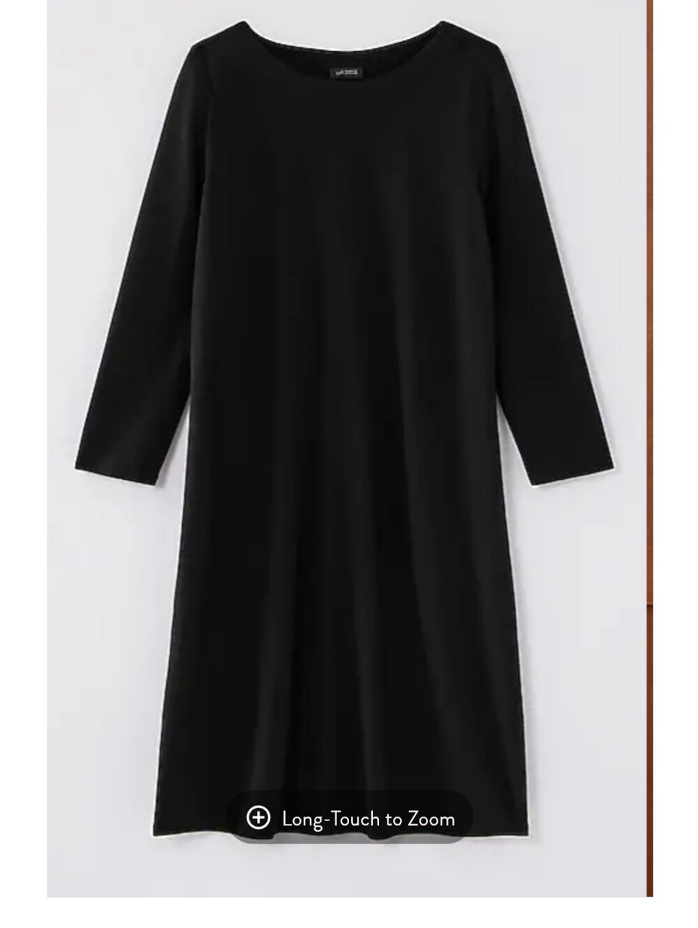 J. Jill Wearever Black 3/4 Sleeve Midi Dress - New With Tags Size L